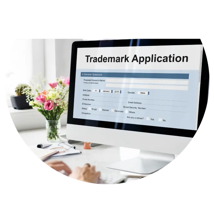 Trademark application form in LED